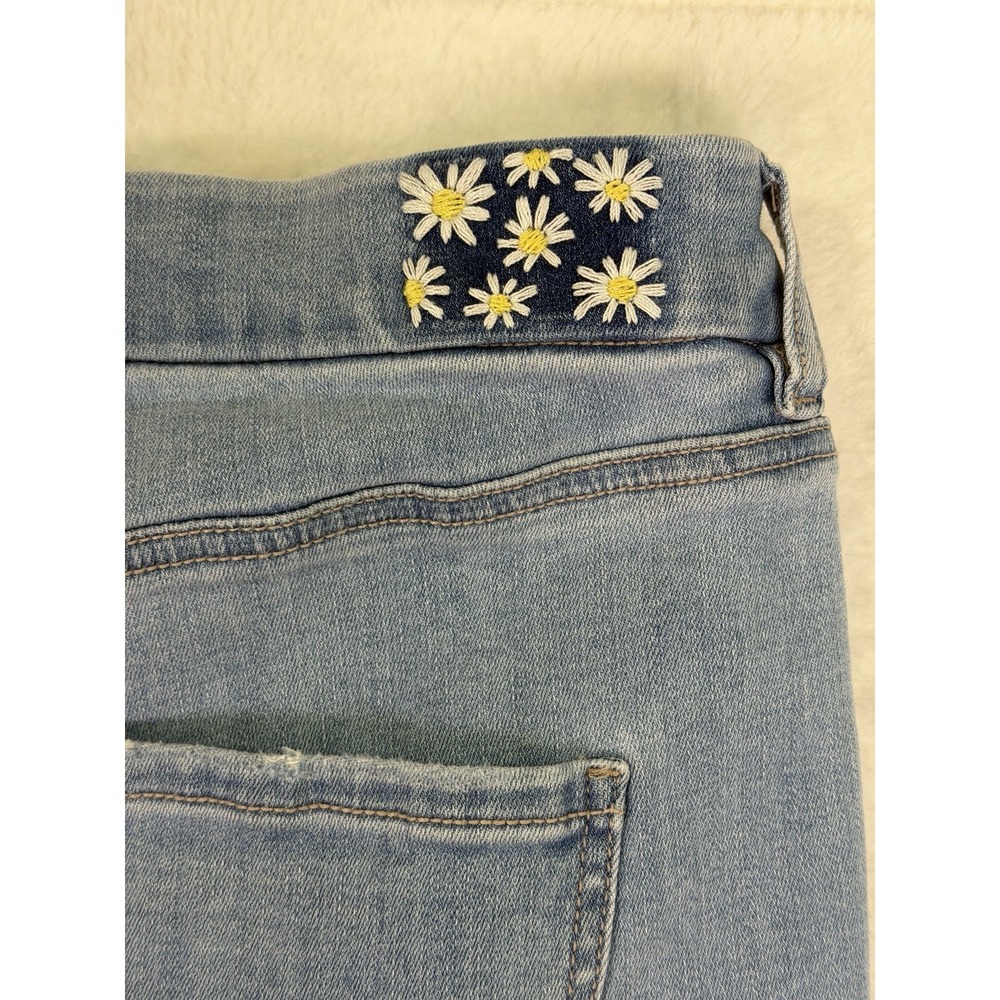 New American Eagle Jeans Womens 20 Long Blue Curvy Super High Rise Flare Stretch - Picture 8 of 12